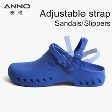 Medical Shoes Clogs with Chip Slot Hospital Foot Wear strap Unisex Wear-Resistant Non-slip High Temperature Disinfection Slipper