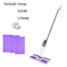 Portable Home Use Spray Mop 360 Degree Rotation Wet And Dry  Towel Clip Design Removable Water Tank  Large Panel Lazy Mop