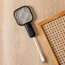 2-in-1 USB Mosquito Killer Lamp Electric Mosquito Swatter Purple Light Mosquito Trap Portable Insect Killer for Home Outdoor Cam