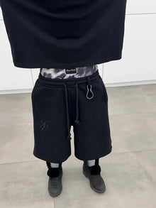 American high street fashion brand Y2K double waist embroidered design casual loose five quarter shorts