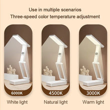 LED Portable Foldable Lamp With Clock USB Charging Type Fold Studing Lamp Energy Saving Rechargeable for Room LED Reading Light