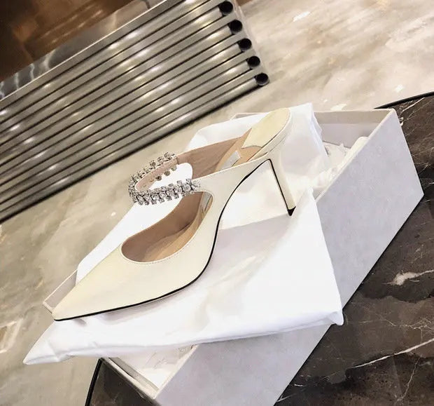 2026 Fashion Women Slippers Pointed Toe High Heels Sandals Sexy Stripper Party Slides Mule Ladies Shoes Slingbacks Slides