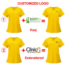 New Medical Scrubs Jumpsuits Short Sleeve Nursing Workwear Uniforms Women Lab Pet Doctor Scrub Hospital Workwear Customized Logo