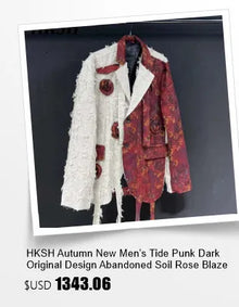HKSH Summer New Men's Tide Y2K Original Design High Street cotton Fashion Punk Dark Casual Loose Cropped Pants Shorts Ins HK5611