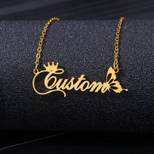 Custom Name Necklaces For Women Men Stainless Steel Customized Pendant Necklace Personalized Neck Chain Jewelry Birthday Gift