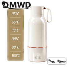 12V/24V/110V/220V Temperature Control Electric Kettle Car Travel Insulation Heating Cup 500ml Hot Water Boiler Coffee Tea Bottle