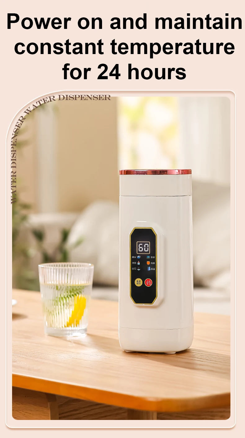 Portable Hot Water Boiler Brew Milk Tea Cup Electric Kettle Insulation Heating Temperaure Adjustable Health Pot Stew Slow Cooker