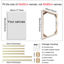 35x55 40x60 45x65cm Wall Art Painting Frame Wooden Frames for Canvas Oil Painting Diamond Painting Frames Canvas Wood Wall Frame