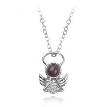 Custom Color Photo Projection Necklace Angel Copper Pendant Titanium Steel Chain 2025 Girlfriend Mom Festival Romantic Gifts