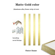 Aluminum Alloy Canvas Narrow Edge Simple Metal Mural Oil Painting Frame 9 Colors Can Be Customized in Large Sizes