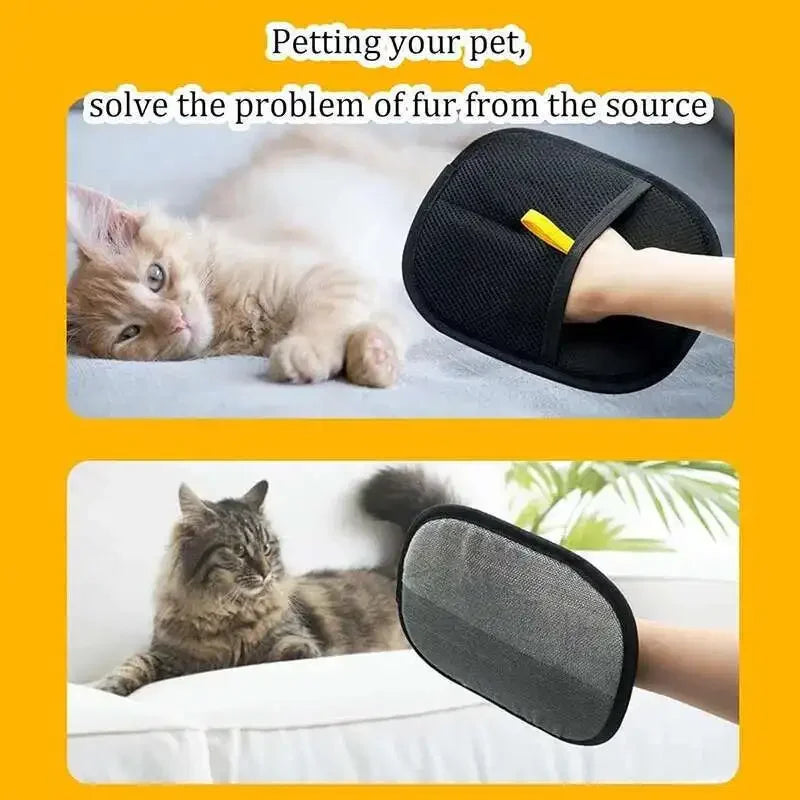 Upgraded Pet Hair Cleaning Removal Gloves Pet Grooming Finger Glove Reusable Sofa Carpets Cat Dog Hair Cleaning Tools