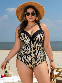 Plus Size High Waist Push Up Bikini Set L4XL Tummy Control