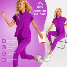 KUNGFU SCRUBS Nurses Uniforms Women Medical Scrubs Set Antibacterial Wrinkle Resistant Shirt Pant Fade Resistant Doctors Clothes