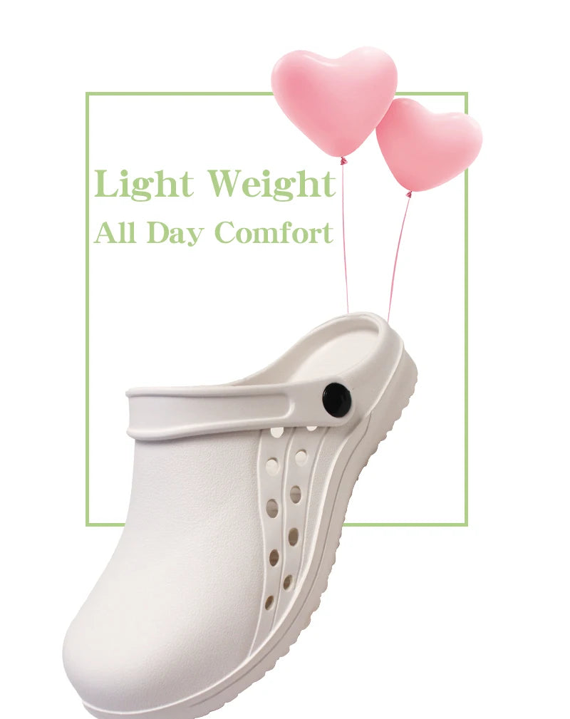 Non-slip Doctor Work Shoes Step-in Medical Clogs Premium Operating Room Shoes EVA Hospital Scrub Clogs Soft Dentist Vet Slippers
