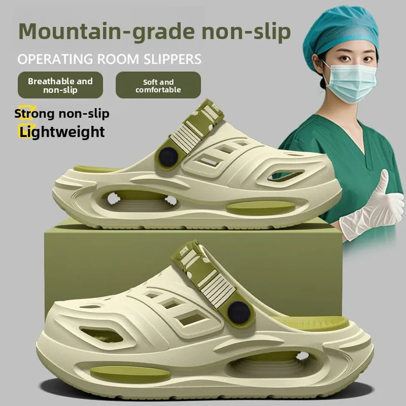 Men's Special Arch Support Hole Hole Shoes Summer Outdoor Wear Long Standing Not Tired Foot Anti-Slip Deodorant Slippers