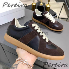 Summer Trendy Retro Men's Casual Sneakers Versatile Comfortable Patchwork Training Shoes Round Toe Lace-Up Flats Sports Shoes