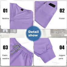 Medical Scrub Nursing Surgical Gown High Quality Elastic Scrub Healthcare Pharmacy Solid Color Uniform Wholesale Workwear Unisex