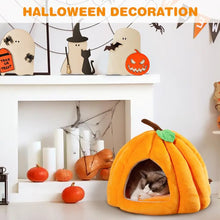 Indoor cat bed, cute pumpkin shaped cathole bed, cattentwithdetachablemat, cathouse, dog house, rabbit house, warm sleeping bed