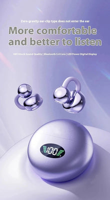 Wireless Bluetooth Earphones Clip-on Q71 Earphone High Sound for Xiaomi Earbuds Led Display Headphones Music Sports Headset