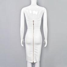 BEAUKEY Summer White Rhinestone Bandage Evening Dress Women Luxury Maxi Spaghetti Strap Red Club Celebrity Evening Party Vestido