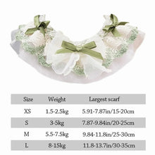 Cute Spring Summer Pet Water Scarf Bowknot Lace Trim Cat Scarf Breathable Princess Small Dog Scarf for Small Dog