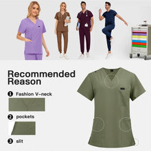 Unisex short sleeved surgical scrub set, skin care and operating room medical staff uniforms, isolation gowns