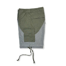ABOORUN Hi Street Men's Army Patchwork Shorts Multi Pockets Cargo Shorts for Male