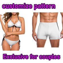 Customizable Bandana Beach Couple Swimsuits Men Casual Beach Pants Women Bikinis Brand New Design