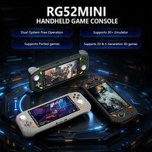 AISLPC RG52 MINI Handheld Game Console 5.5" IPS Screen 2.4G WIFI 22000+Games RK3562 Dual System Portable Handheld Video Player
