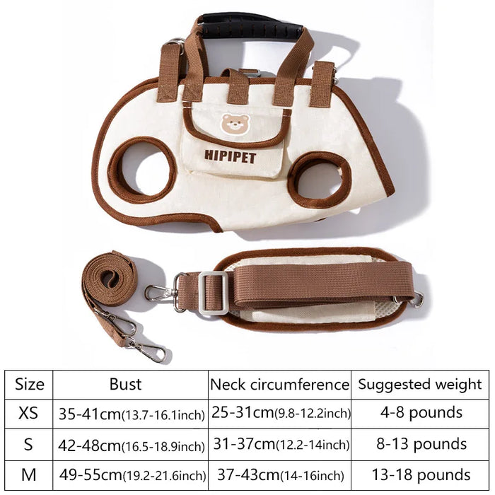 Dog bag out portable breathable multi-functional traction backpack Easy to Clean Backpack Breathable Adjustable cat bag petstrap