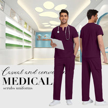 Niaahinn Medical Surgical Uniforms Doctor Costume Men Nurse Surgery Anesthetist Workwear Clinical Nursing Scrubs Tops-Pants Suit