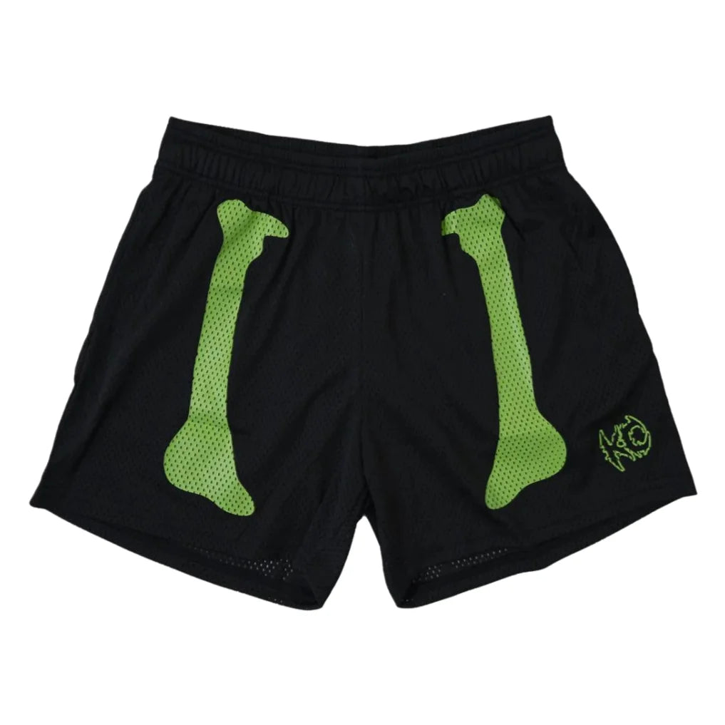 Street Style Basketball Mesh Athletic Shorts Dark/Skull Element Y2K Retro Men's Casual Shorts Summer Breathable Quick-drying