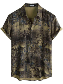 Hawaiian 3D Printed Shirt Amazon Independent Station Bestseller Notch Collar Short Sleeve Shirt