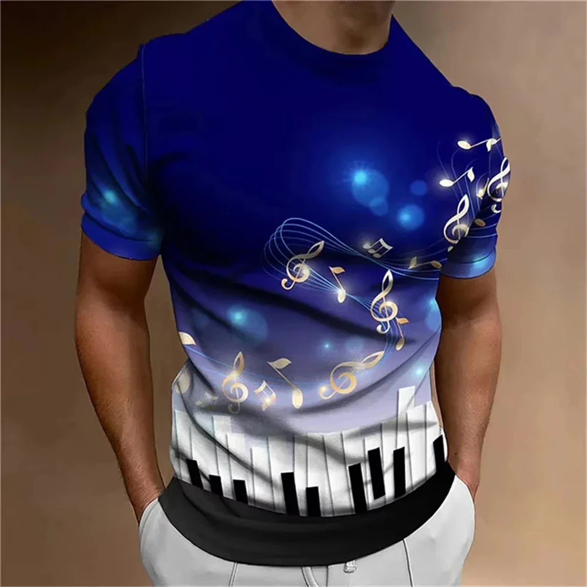 T-shirt rétro pour homme à imprimé 3D, vêtement décontracté quotidien, t-shirt de créateur à manches courtes, haut à col rond, coupe ample oversize, style punk