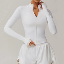 Womens Yoga Long Sleeve Zip Sports Jacket Slim Fit