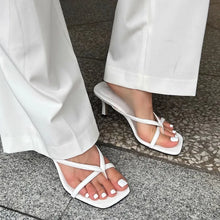 2026 Summer Women Clip Toe Slippers Fashion Dress Slide Shoes Ladies Elegant High Heel Footwear