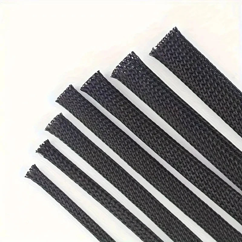 10m /32.8 ft Pet Expandable Braided Mesh Sleeve Black Flexible Wire Mesh Sleeve Tv Audio Pc Cable Protection Against Pet Chewing