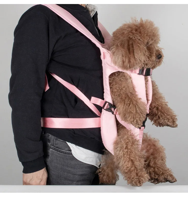 Pet Front Carrier Backpacks Ajustable Hands Free Dog Backpack For Small Mediun Dogs Breathable Cats Outdoor Travel Carrier Bags