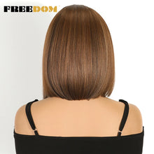 Freedom 10 Inch Bob Wig Lace Front 13x3 Ombre Brown Cosplay