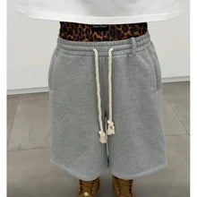 American high street fashion brand Y2K double waist embroidered design casual loose five quarter shorts