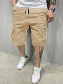Summer New Mens Cargo Shorts Fashion Korean Version Loose Five Quarter Pants Men's Multi-pocket Straight Casual Short Pants