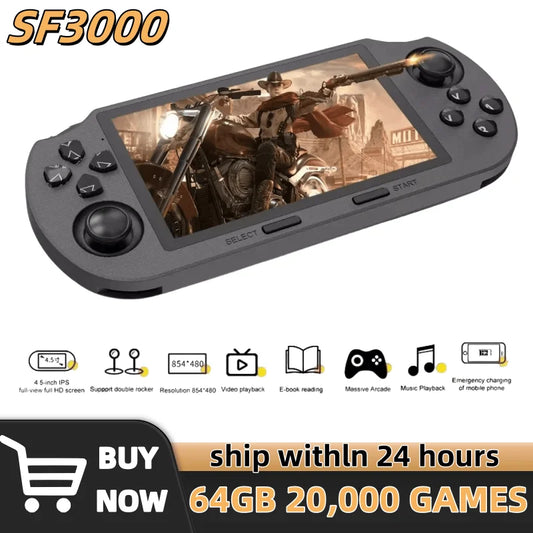 SF3000 Retro Handheld Console Linux 4.5 Inch 3000mAh IPS