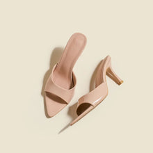 Women's Slippers 2026 New Summer Slim Heel Pointed Toe Worn with A Straight Drag Patent Leather High-heeled Slippers for Womens