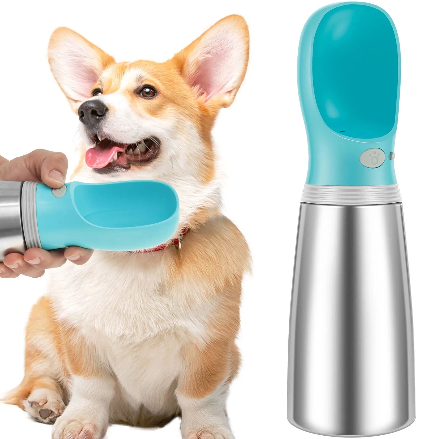 700ML Dog Water Bottle Portable Pet Water Dispenser with Drinking Feeder Outdoor Leak Proof Puppy Drinking Container for Travel