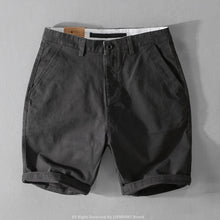 7701 Summer Fashion Men's Simple Basical Cargo Shorts Japan Style High Quality Cotton Solid Color Casual Loose Half Length Pants
