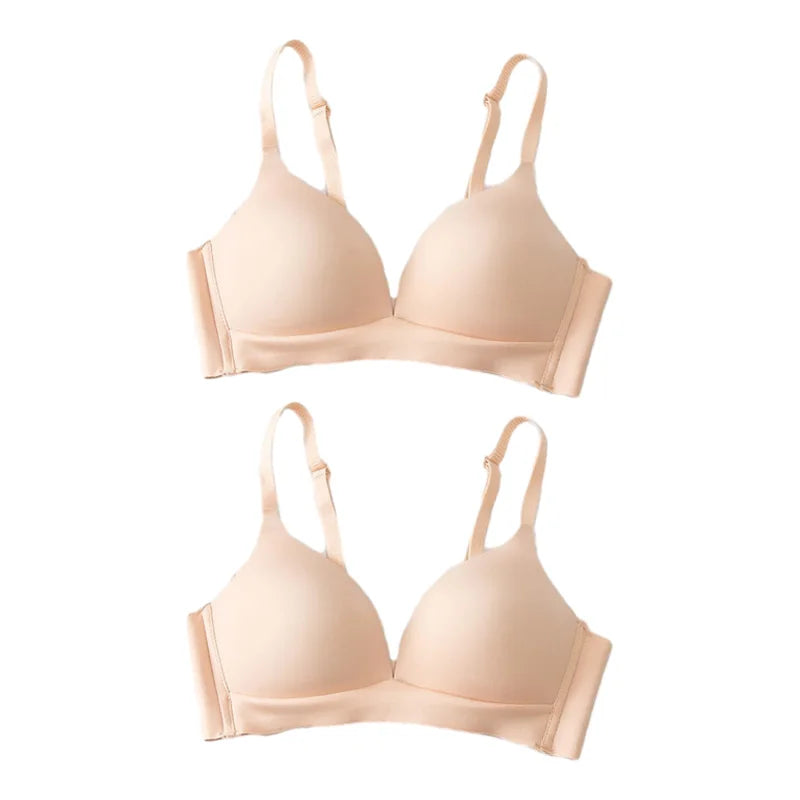 FallSweet 2PCS/set Seamless Push Up Bra for Women Wireless Bralette 3/4 Cup Soft Comfortable Underwear Sexy Female Lingerie