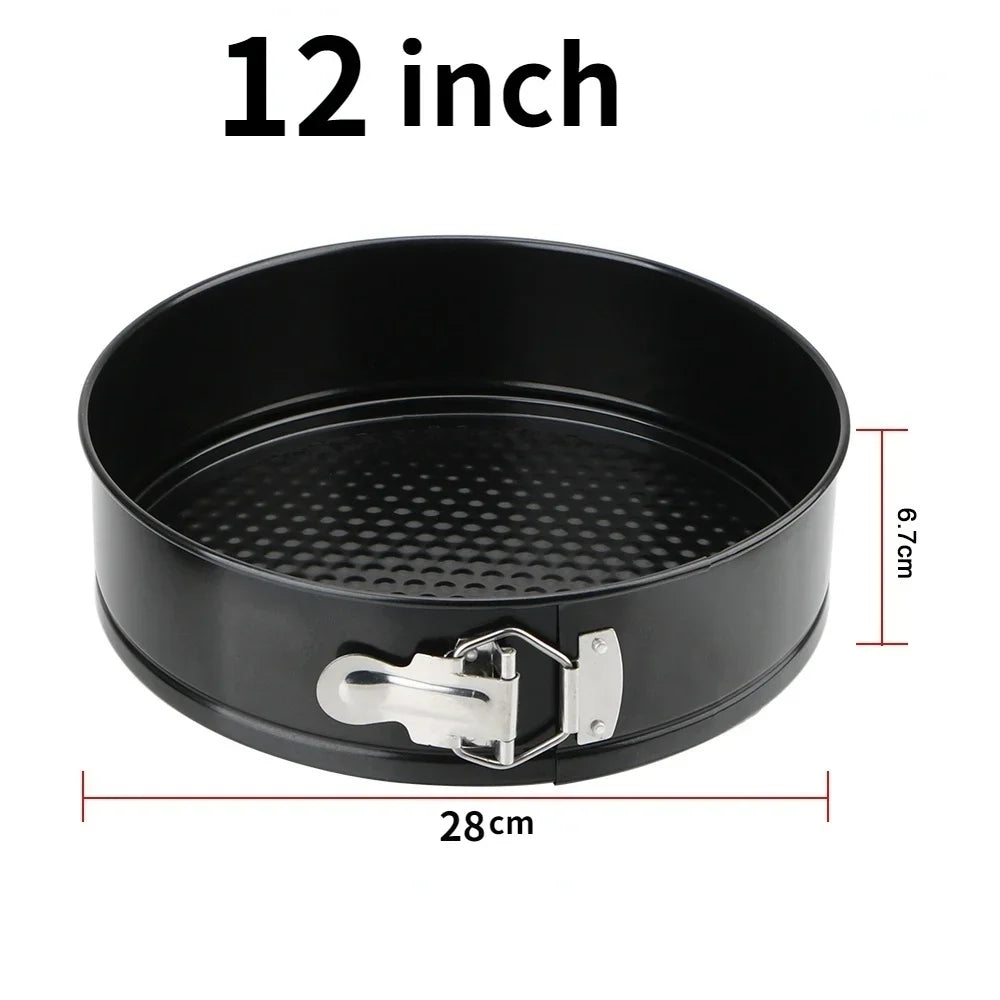 Removable Bottom Non-Stick Metal Bake Mould Round Cake Pan Bakeware  Carbon Steel Cakes Molds Kitchen Accessories
