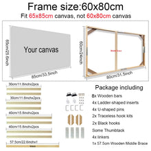35x55 40x60 45x65cm Wall Art Painting Frame Wooden Frames for Canvas Oil Painting Diamond Painting Frames Canvas Wood Wall Frame