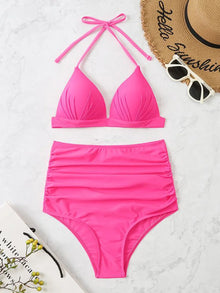 Triangle Bikinis 2026 Women Push Up Swimsuit Solid Sexy High Waist Swimwear Female Swimming Bathing Suit Summer Beachwear