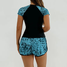 Women's Swimsuit Tankini Set Female Short Sleeve Swimwear 2025 Surfing Sports Pool Beachwear Two-Piece Bathing Suits With Shorts